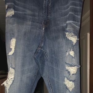 Plus size distressed skinny jeans